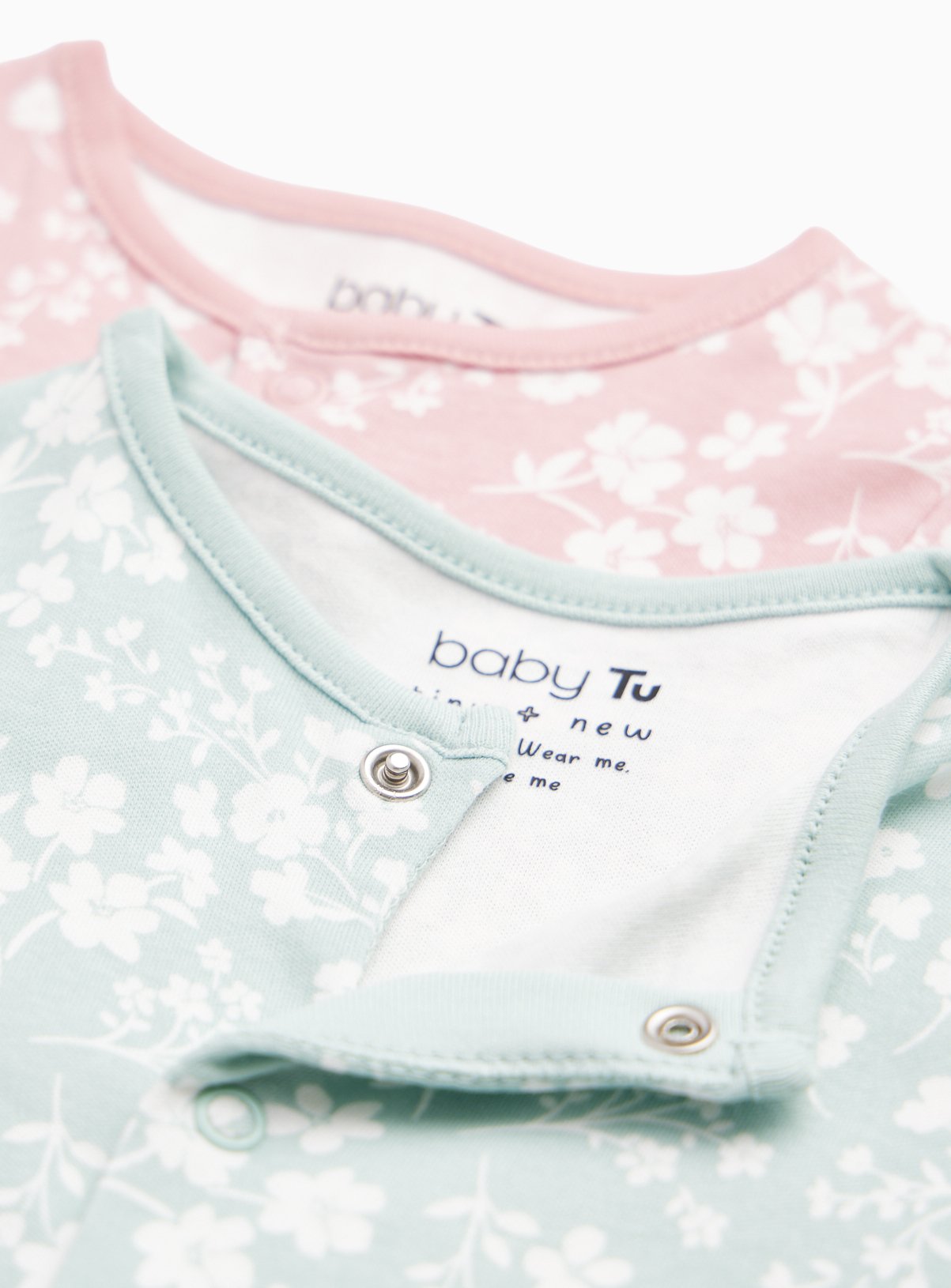 Floral Print Sleepsuits 3-Pack Up to 3 mths - Image 2 thumbnail